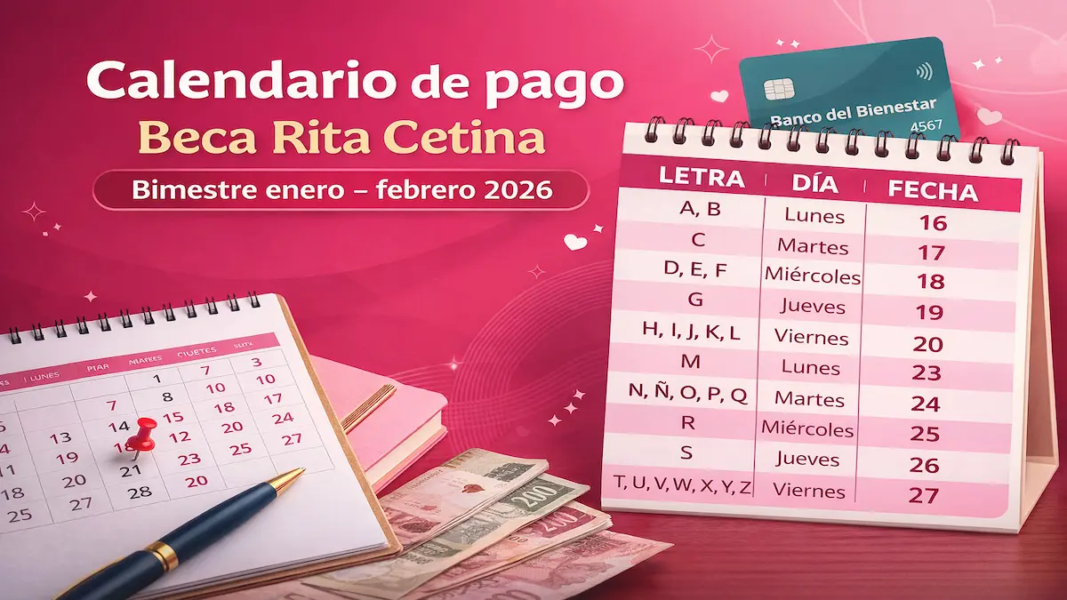 Calendario de pago Bimestre Enero - Febrrero 2026