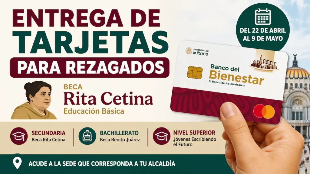 Entrega de tarjetas para rezagados en la Beca Rita Cetina